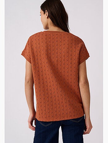 T-shirt maille jacquard fantaisie - Damart