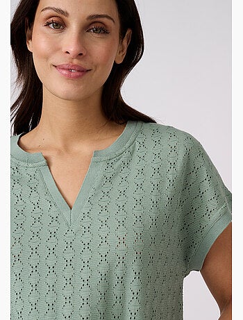 T-shirt maille jacquard fantaisie - Damart
