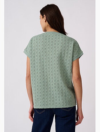 T-shirt maille jacquard fantaisie - Damart