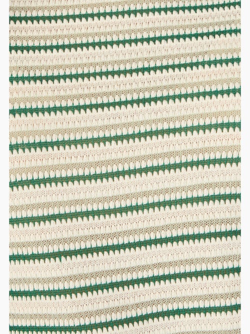 T-shirt maille jacquard rayée - Damart - Kiabi