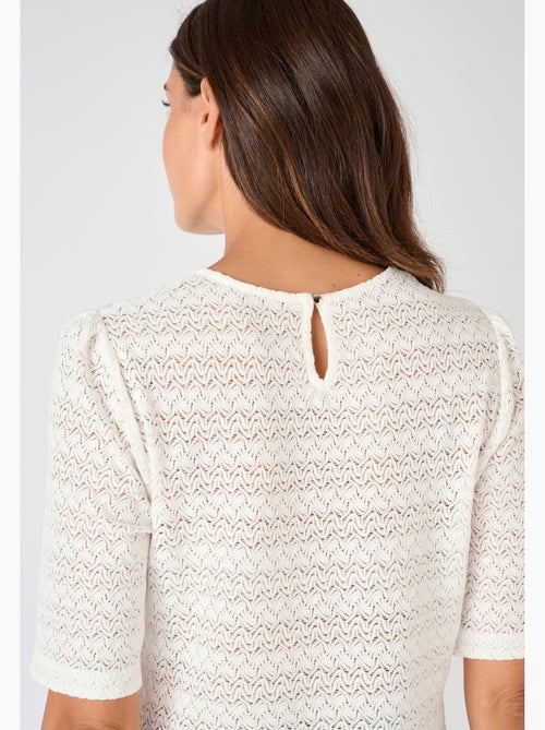 T-shirt maille jacquard reliéfée - Damart - Kiabi