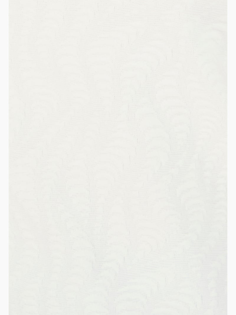 T-shirt maille jacquard reliéfée - Damart Blanc - Kiabi