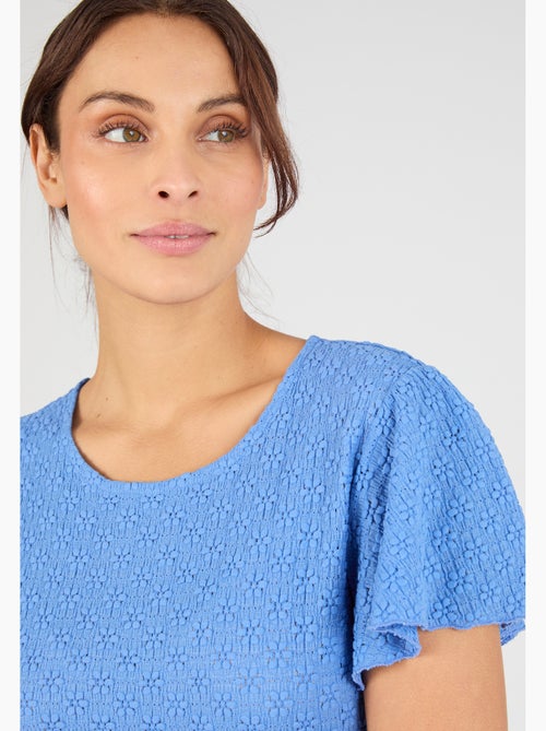 T-shirt maille jacquard reliéfée - damart - Kiabi T-shirt maille jacquard reliéfée - damart - Kiabi