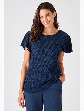 T-shirt maille jacquard reliéfée - Damart