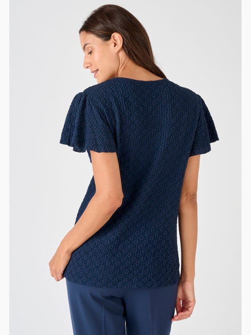 T-shirt maille jacquard reliéfée - Damart - Kiabi