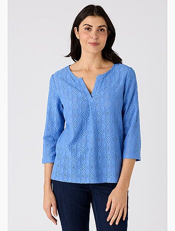 T-shirt maille jacquard texturée - Damart
