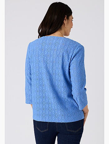 T-shirt maille jacquard texturée - Damart