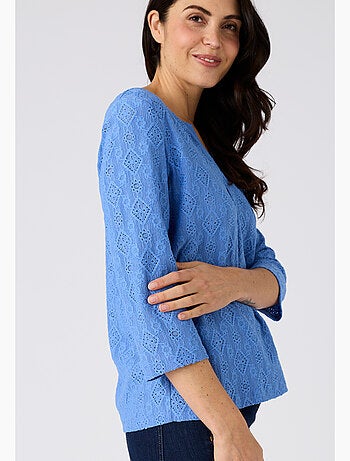 T-shirt maille jacquard texturée - Damart