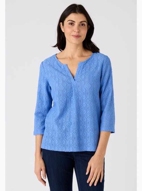 T-shirt maille jacquard texturée - Damart - Kiabi