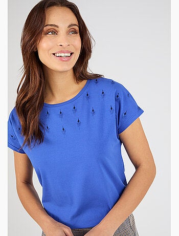 T-shirt maille jersey brodée - Damart