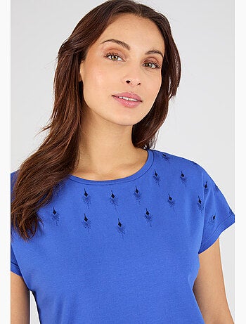 T-shirt maille jersey brodée - Damart