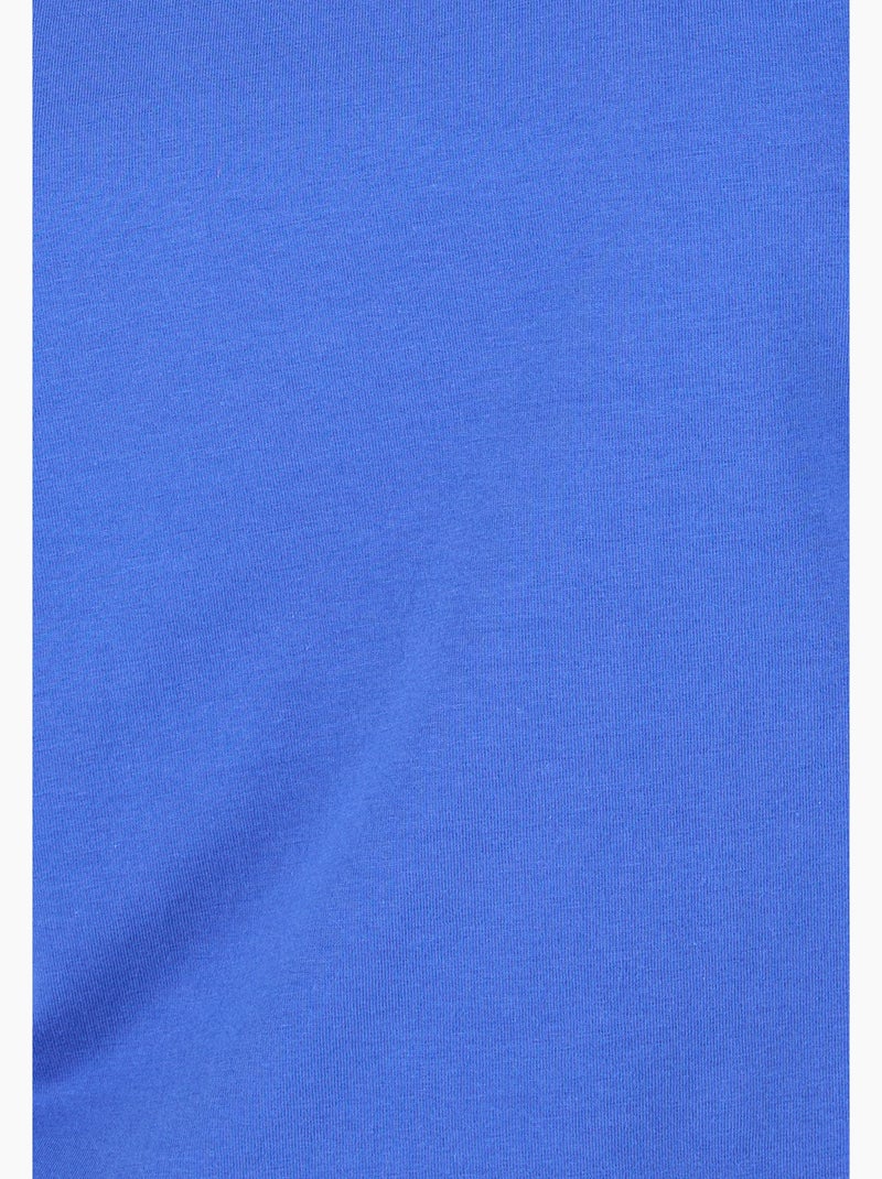 T-shirt maille jersey brodée - Damart Bleu - Kiabi
