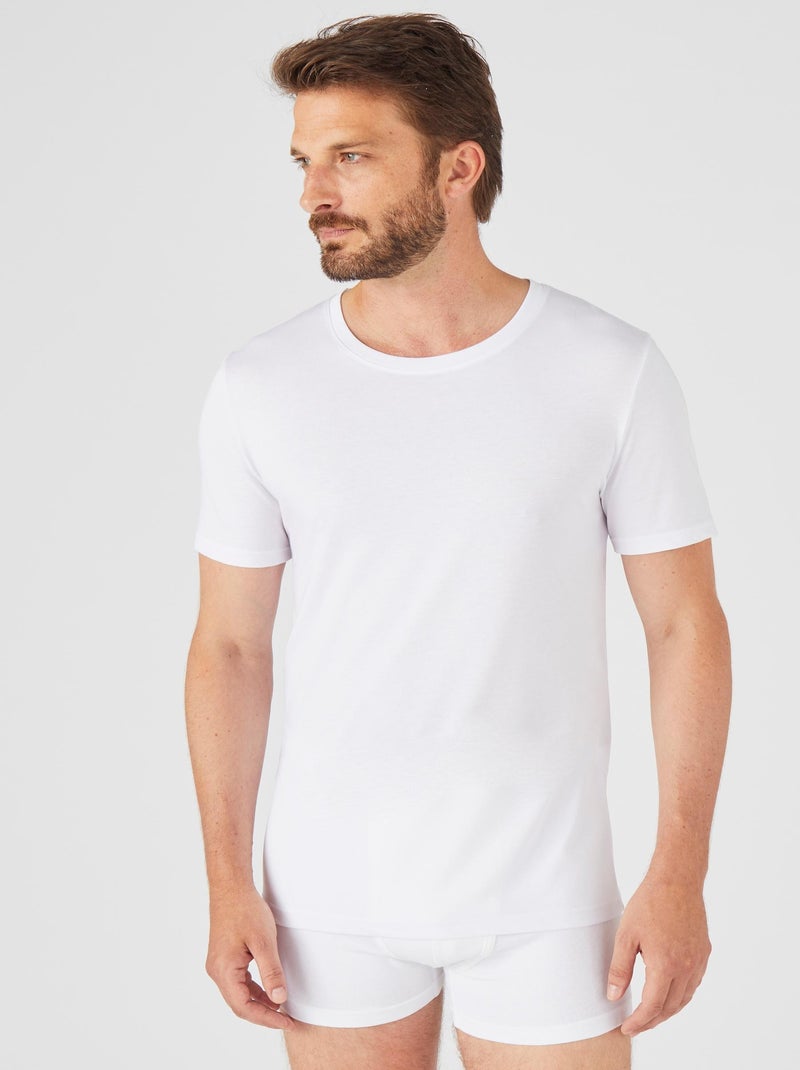 T-shirt maille jersey Climatyl - Damart Blanc - Kiabi
