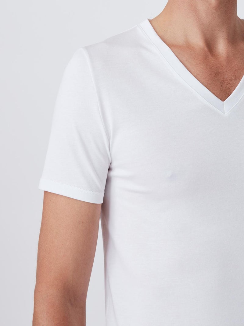 T-shirt maille jersey Climatyl - Damart Blanc - Kiabi