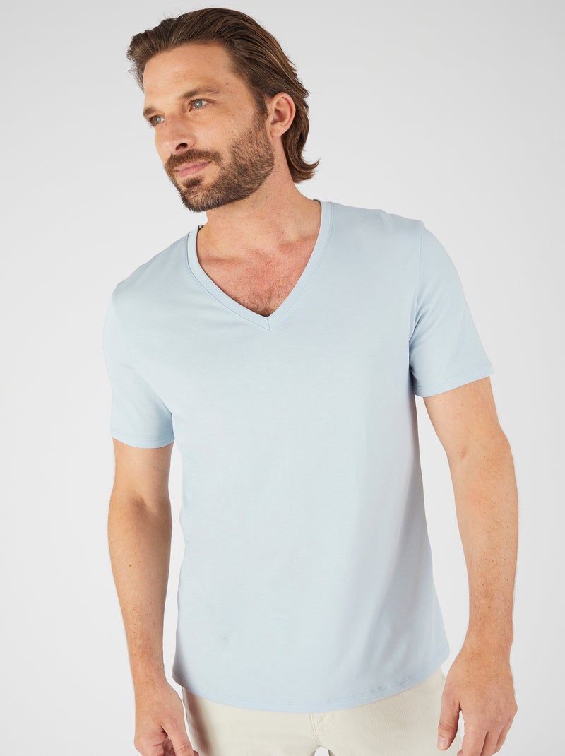 T-shirt maille jersey Climatyl - Damart Bleu - Kiabi