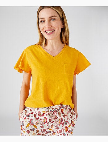 T-shirt maille jersey coton/lin Climatyl - Damart