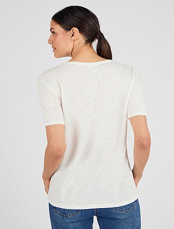 T-shirt maille jersey flammée - Damart