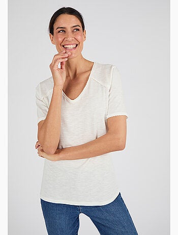 T-shirt maille jersey flammée - Damart