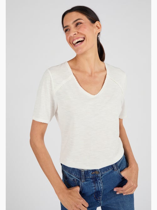 T-shirt maille jersey flammée - Damart - Kiabi