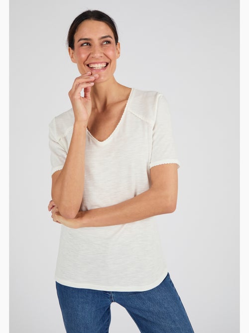 T-shirt maille jersey flammée - Damart - Kiabi