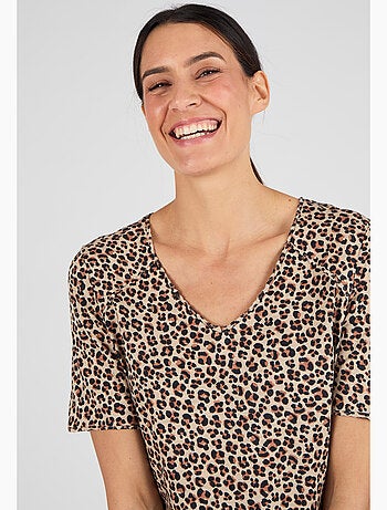 T-shirt maille jersey flammée - Damart