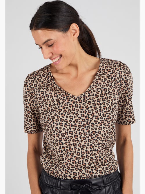T-shirt maille jersey flammée - Damart - Kiabi