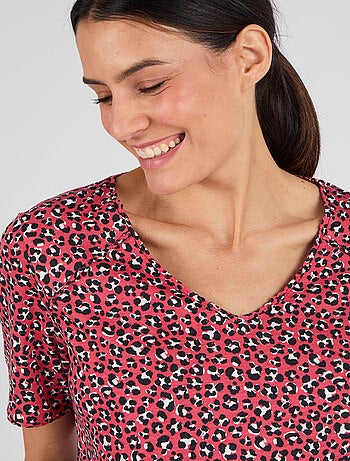 T-shirt maille jersey flammée - Damart