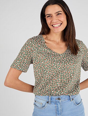 T-shirt maille jersey flammée - Damart