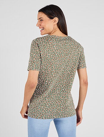 T-shirt maille jersey flammée - Damart