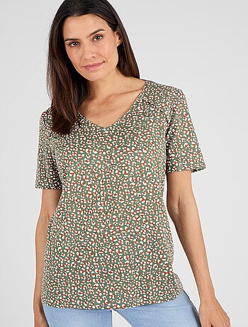 T-shirt maille jersey flammée - Damart