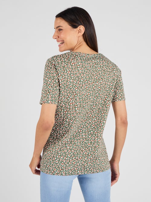 T-shirt maille jersey flammée - Damart - Kiabi