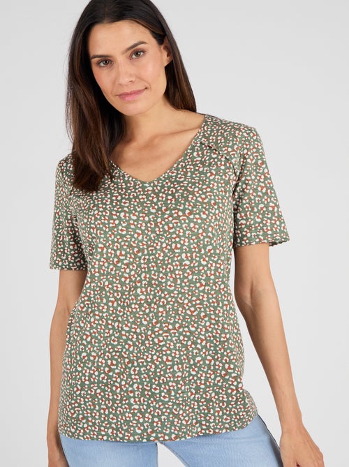 T-shirt maille jersey flammée - Damart - Kiabi