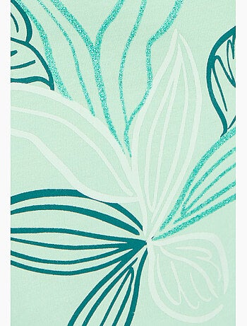 T-shirt maille jersey motif feuillage - Damart