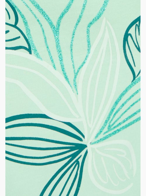 T-shirt maille jersey motif feuillage - Damart - Kiabi