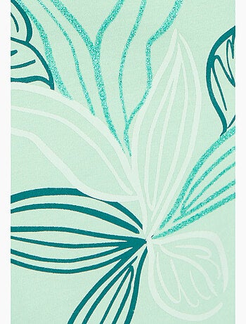 T-shirt maille jersey motif feuillage - Damart