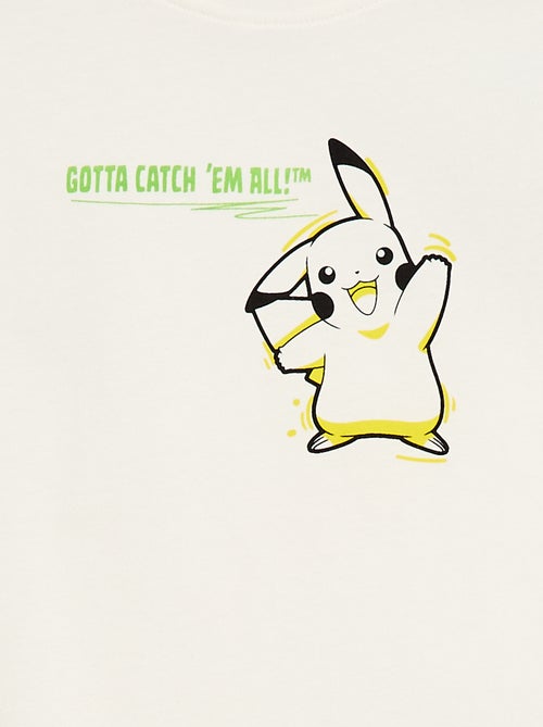 T-shirt maille légère 'Pokémon' en coton - Kiabi