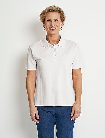 T-shirt maille piquée coton col polo