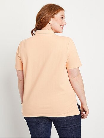 T-shirt maille piquée coton col polo