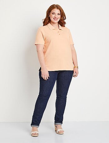 T-shirt maille piquée coton col polo