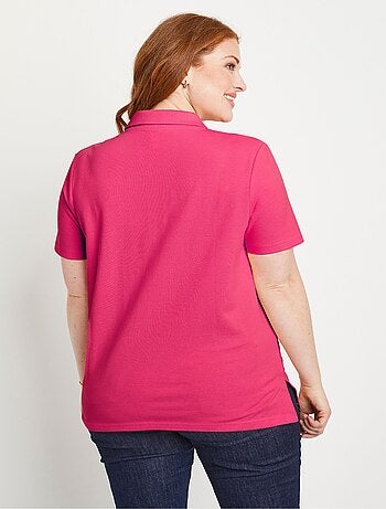 T-shirt maille piquée coton col polo