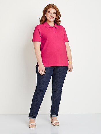 T-shirt maille piquée coton col polo