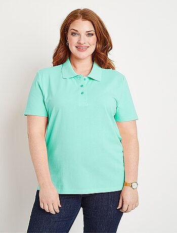 T-shirt maille piquée coton col polo