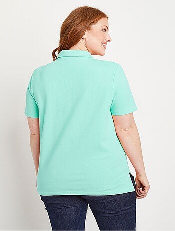 T-shirt maille piquée coton col polo