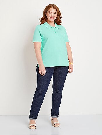 T-shirt maille piquée coton col polo