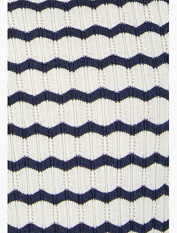 T-shirt maille pointelle, uni ou rayé - Damart