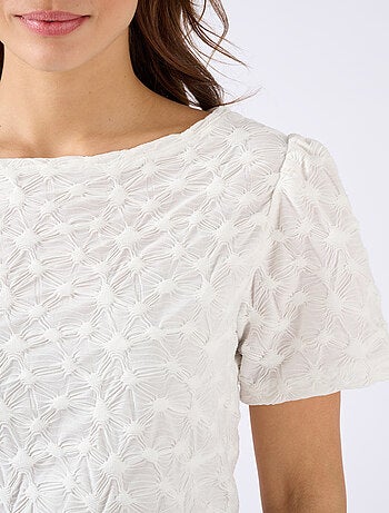 T-shirt maille reliéfée - Damart
