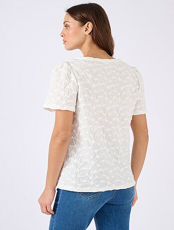 T-shirt maille reliéfée - Damart