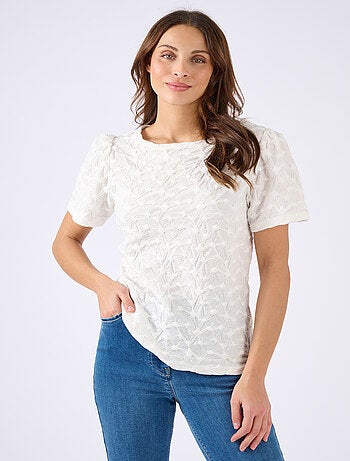 T-shirt maille reliéfée - Damart