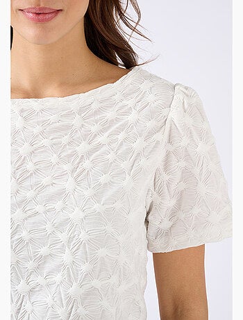 T-shirt maille reliéfée - Damart