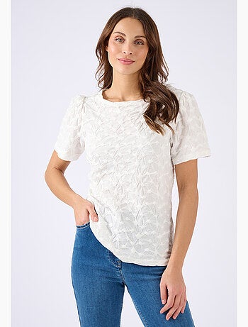 T-shirt maille reliéfée - Damart